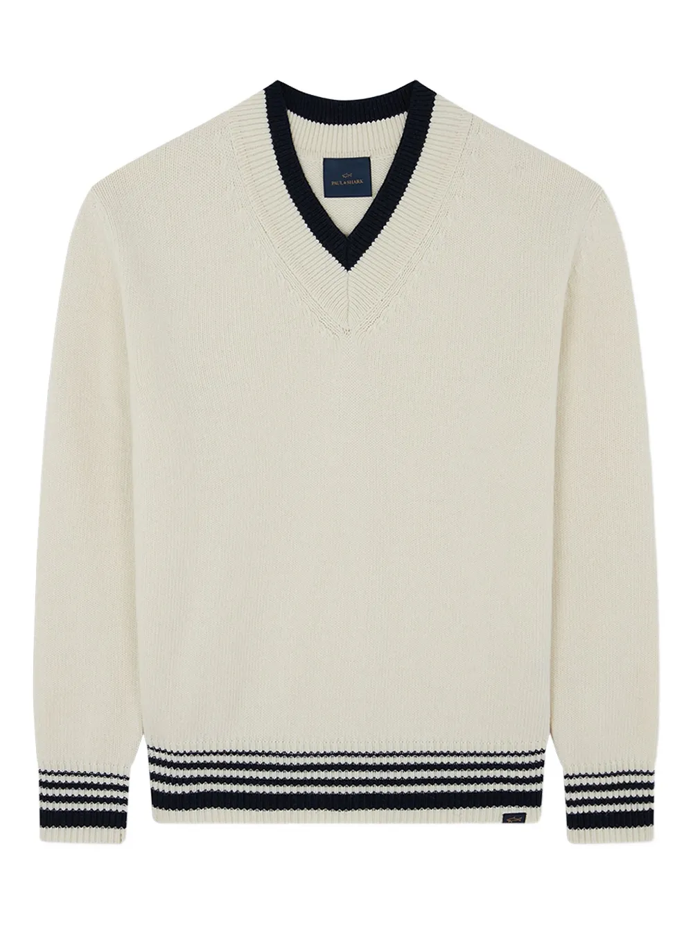Свитер с V-образным вырезом Paul & Shark, белый
Свитер с V-образным вырезом Paul & Shark, белый