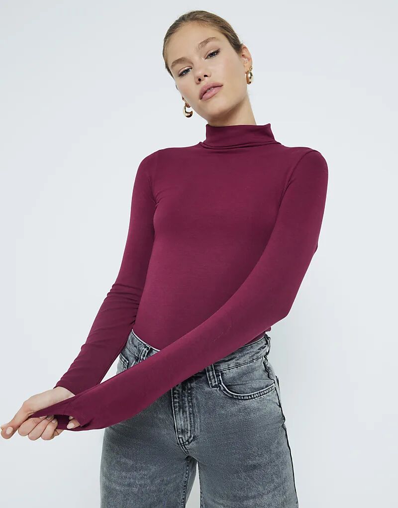Водолазка с длинными рукавами темно-красного цвета River Island
Водолазка с длинными рукавами темно-красного цвета River Island