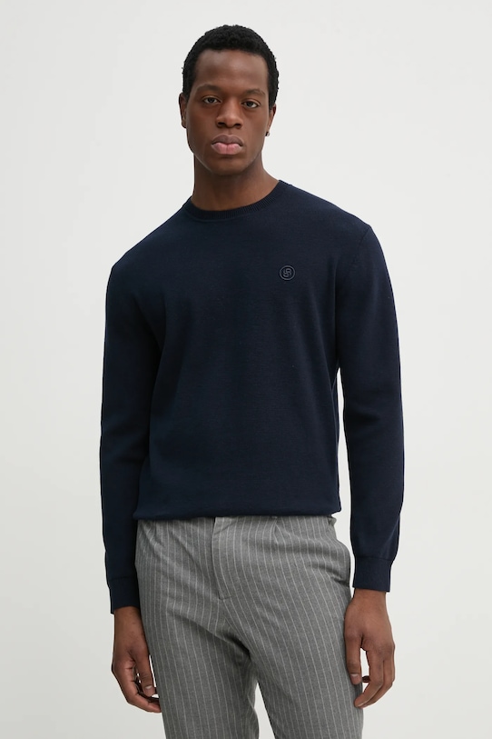 Хлопковый свитер Boss, темно-синий
Хлопковый свитер Boss, темно-синий
