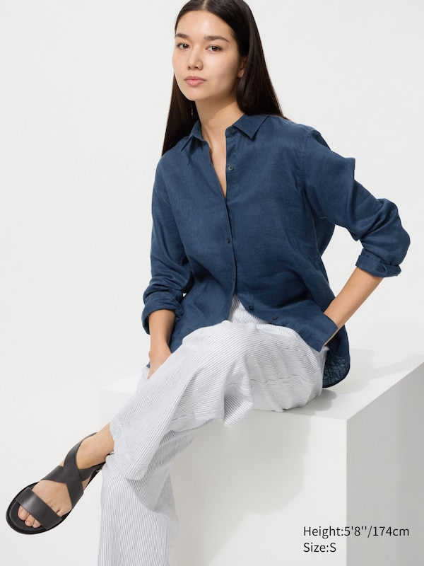 Зауженные брюки из льна и хлопка (в полоску, удлиненные) Uniqlo, 00 white
Зауженные брюки из льна и хлопка (в полоску, удлиненные) Uniqlo, 00 white