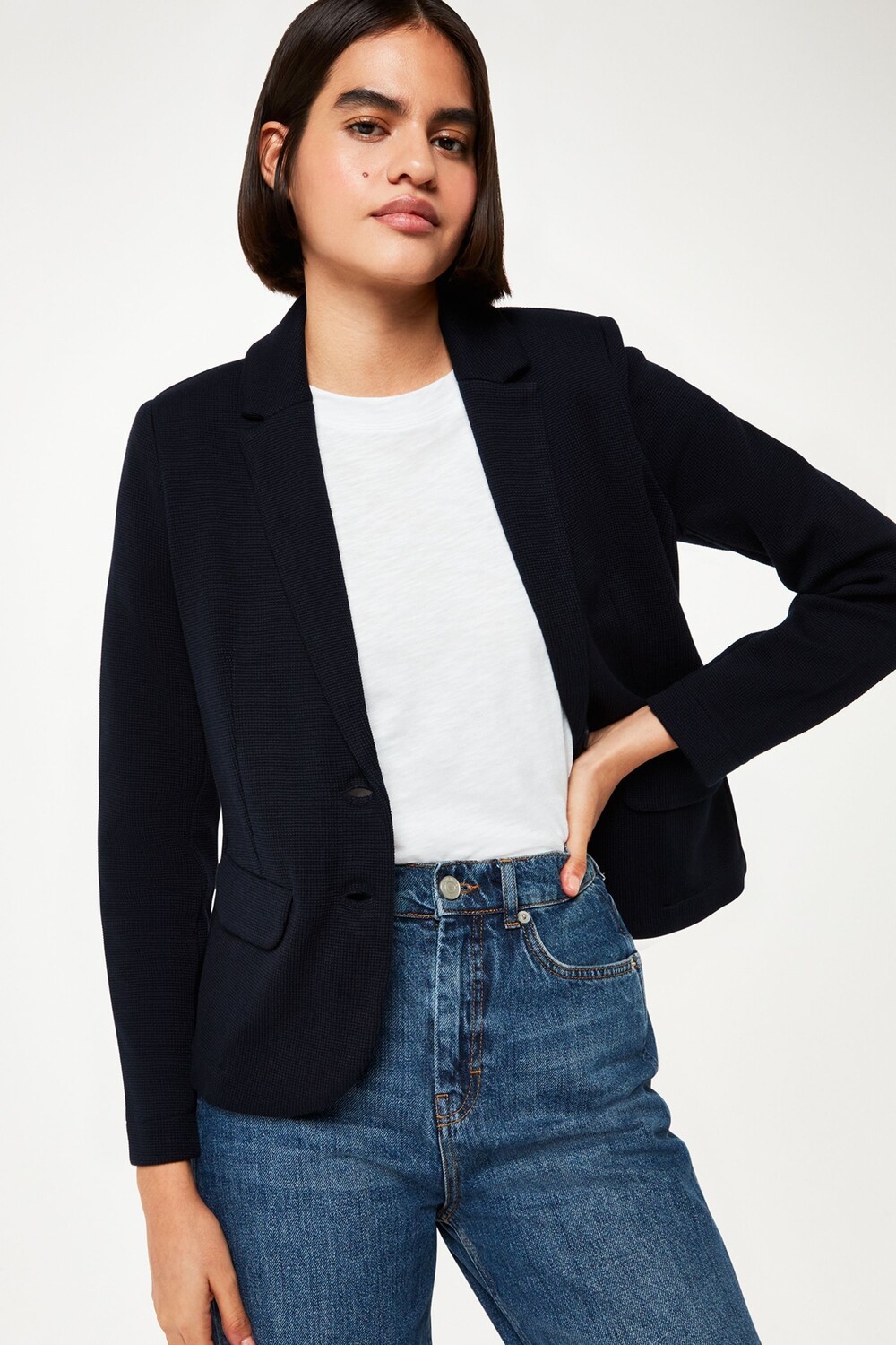 Жакет из джерси приталенного кроя Whistles, синий
Жакет из джерси приталенного кроя Whistles, синий