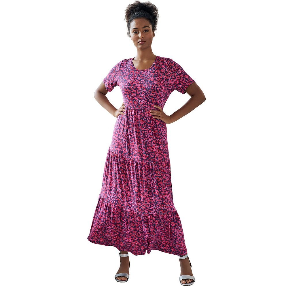 Женское многоярусное платье макси Ellos больших размеров с короткими рукавами, цвет Periwinkle Raspberry
Женское многоярусное платье макси Ellos больших размеров с короткими рукавами, цвет Periwinkle Raspberry