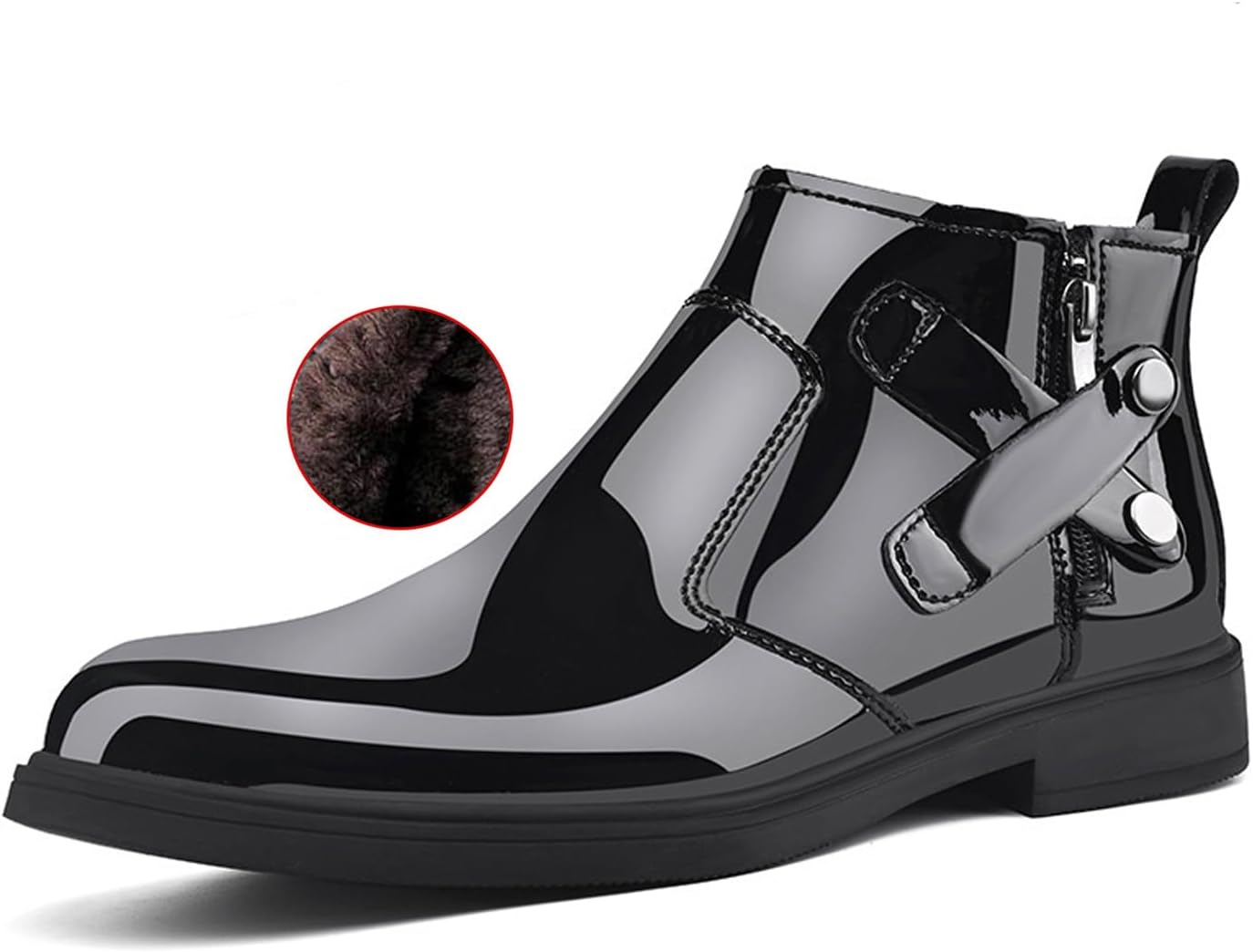 Мужские лакированные ботинки челси на массивном каблуке с боковой молнией, ретро-стиль, закругленный каблук, квадратная текстура, теплая плюшевая подкладка, деловые, формальные, короткие ботинки Nelsbrex, черный
Мужские лакированные ботинки челси на массивном каблуке с боковой молнией, ретро-стиль, закругленный каблук, квадратная текстура, теплая плюшевая подкладка, деловые, формальные, короткие ботинки Nelsbrex, черный