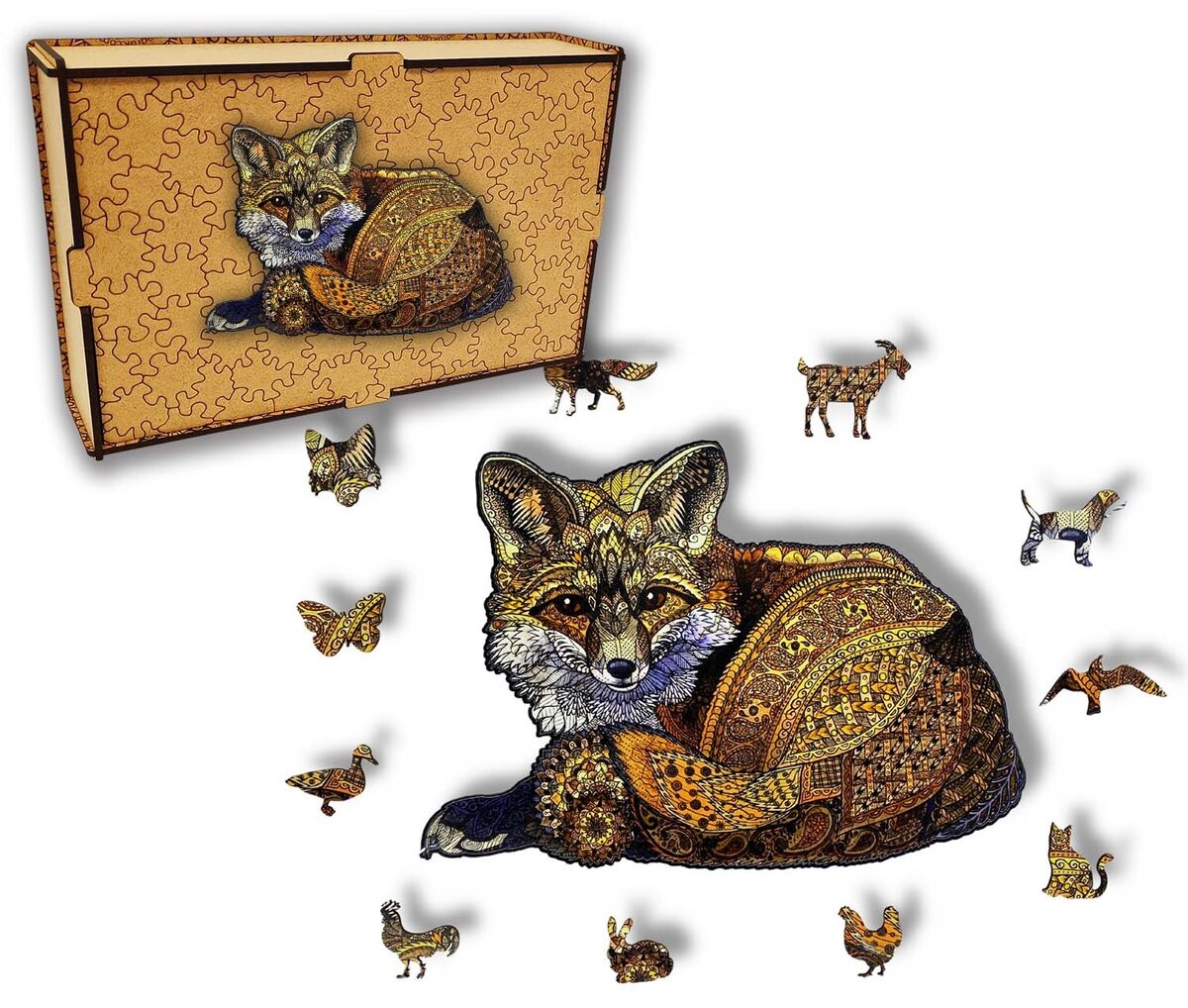 Деревянный пазл для детей и взрослых Лиса Лисица в деревянной шкатулке HOME DRUK
Деревянный пазл для детей и взрослых Лиса Лисица в деревянной шкатулке HOME DRUK