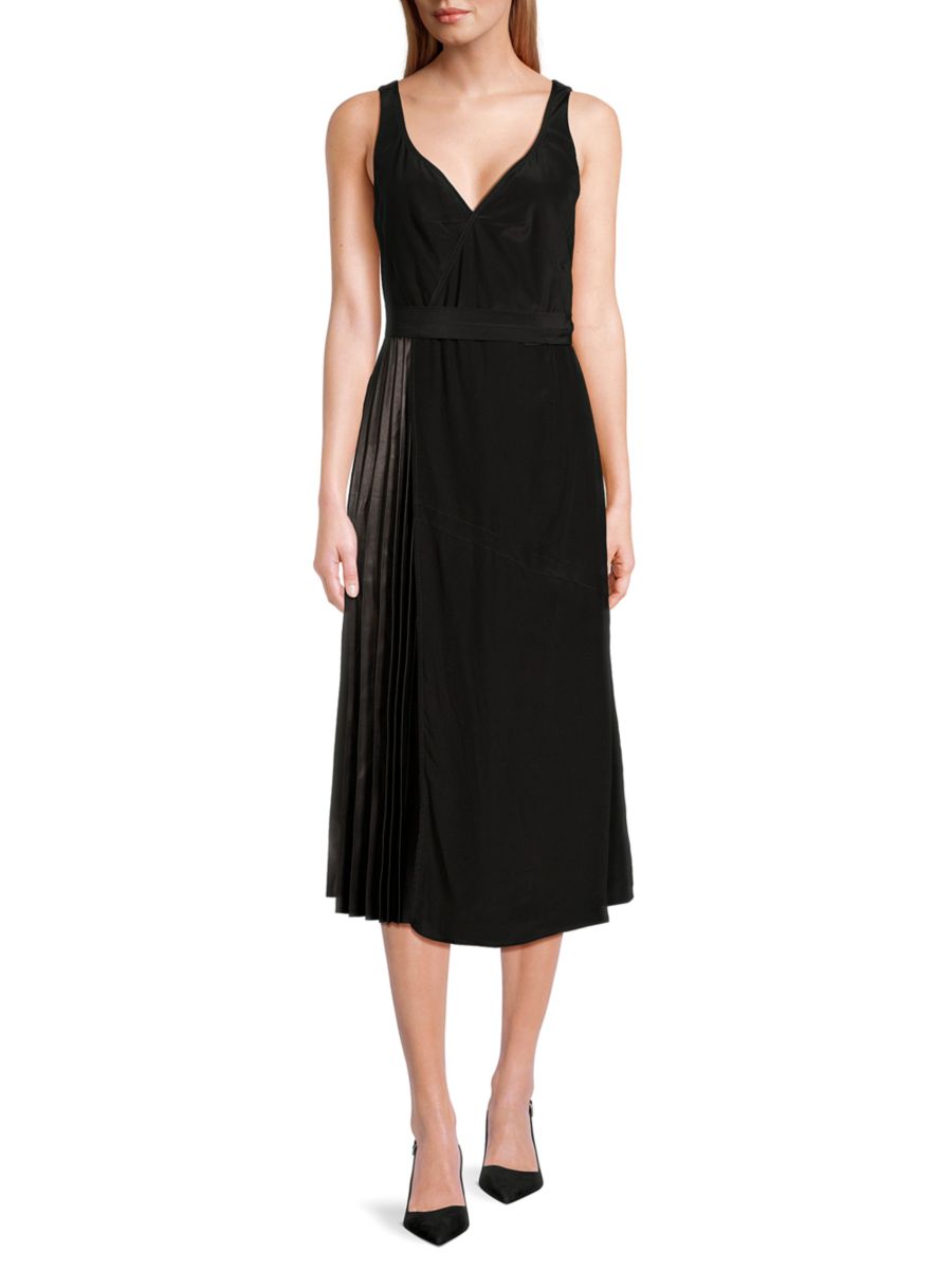 Платье мидакси из шелковой кожи Tod's, черный
Платье мидакси из шелковой кожи Tod's, черный