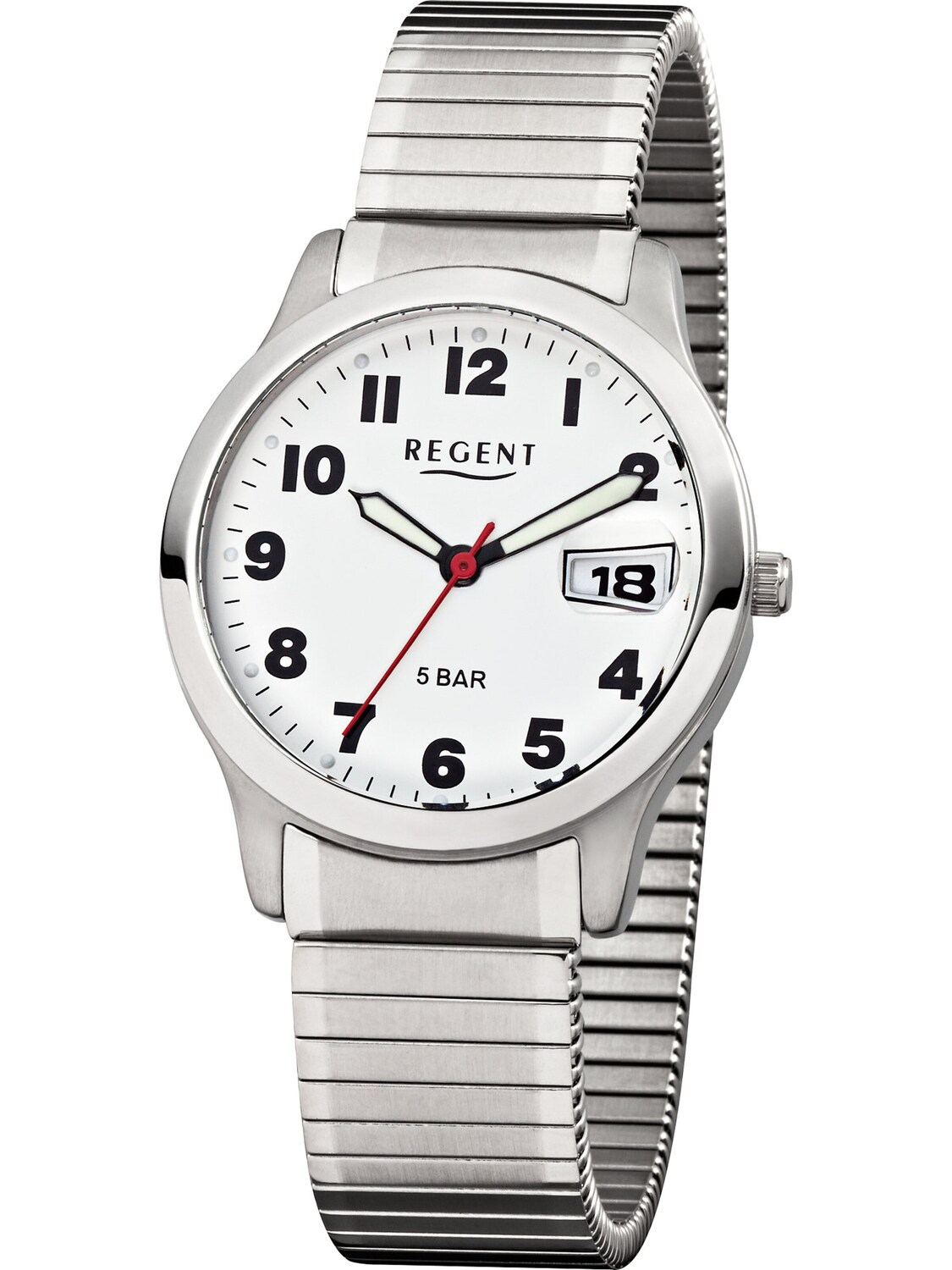 REGENT Серебряные аналоговые часы
REGENT Серебряные аналоговые часы