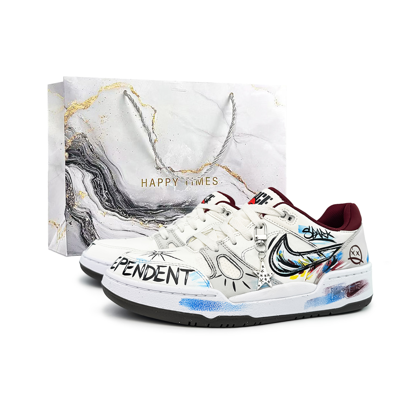 Nike Кроссовки для скейтбординга Full Force Street Graffiti из синтетической кожи, устойчивые к истиранию, низкие, мужские, мультиколор
Nike Кроссовки для скейтбординга Full Force Street Graffiti из синтетической кожи, устойчивые к истиранию, низкие, мужские, мультиколор
