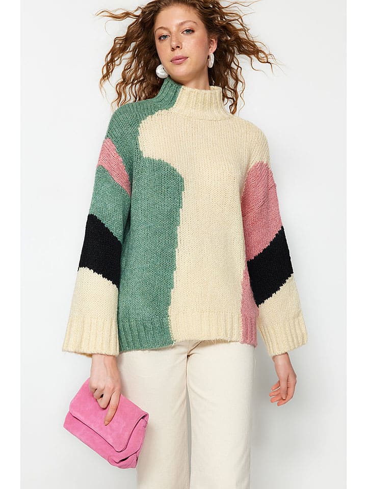 Пуловер trendyol, цвет sand/grün/rosa
Пуловер trendyol, цвет sand/grün/rosa