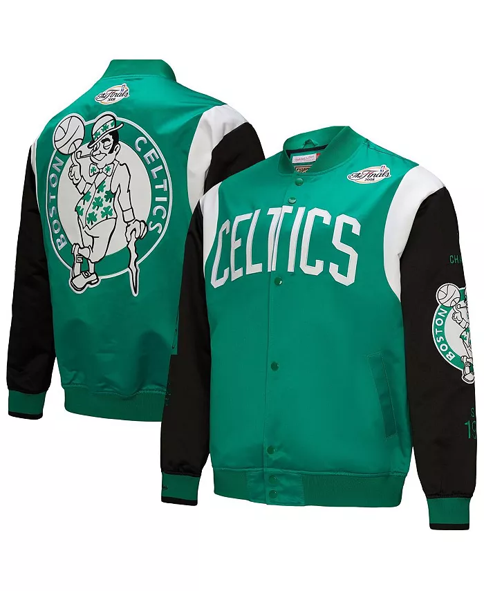 Мужская и женская куртка на молнии Kelly Green Boston Celtics Vintage Team Origins из сатина Mitchell & Ness
Мужская и женская куртка на молнии Kelly Green Boston Celtics Vintage Team Origins из сатина Mitchell & Ness