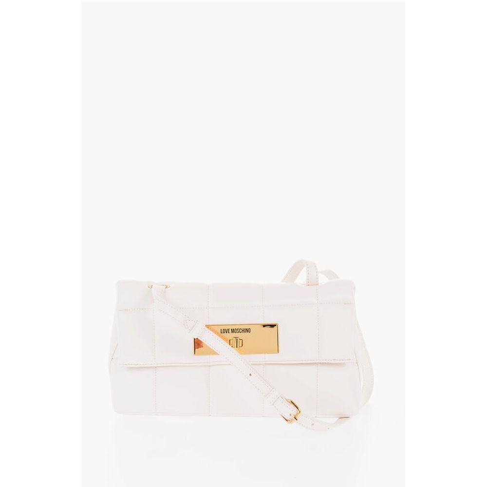 LOVE стеганая сумка через плечо из искусственной кожи с золотистым поворотным замком Moschino, белый
LOVE стеганая сумка через плечо из искусственной кожи с золотистым поворотным замком Moschino, белый