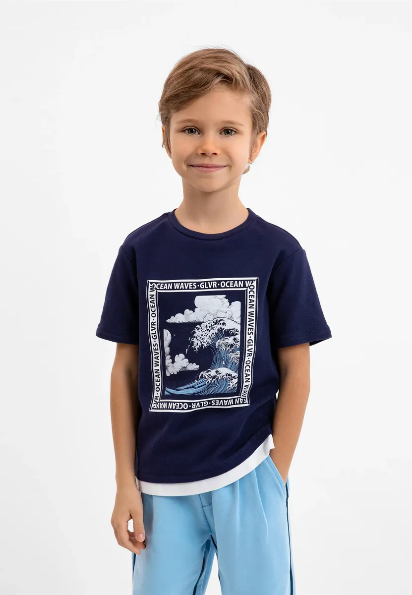 Футболка Gulliver с великолепным контрастным принтом, синий
Футболка Gulliver с великолепным контрастным принтом, синий