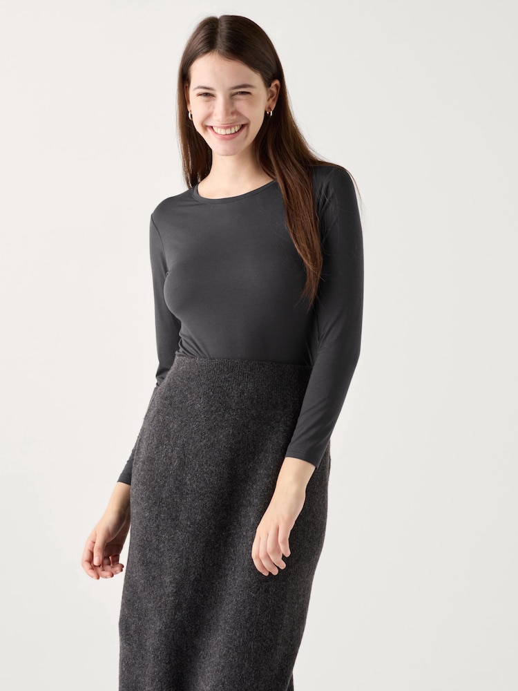 Футболка с круглым вырезом heattech Uniqlo, серый
Футболка с круглым вырезом heattech Uniqlo, серый