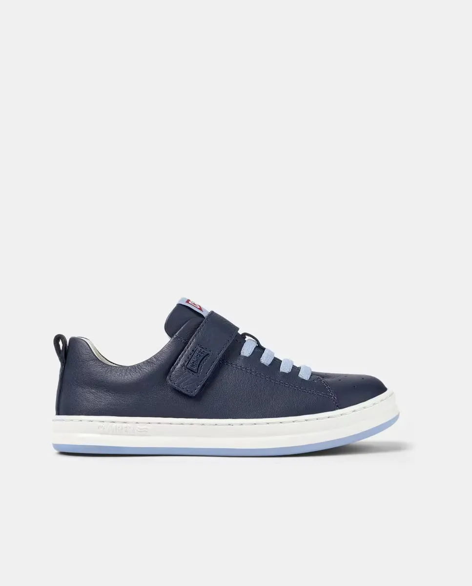 Однотонные детские кожаные кроссовки на шнуровке Camper, синий
Однотонные детские кожаные кроссовки на шнуровке Camper, синий