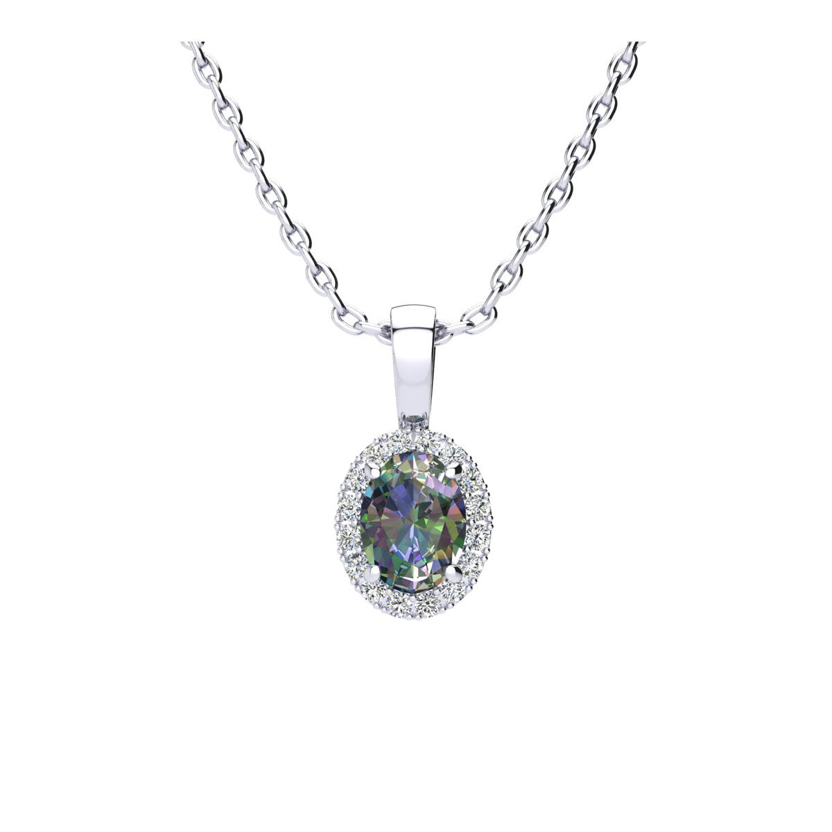 Ожерелье из стерлингового серебра с овальным камнем 1 карат и бриллиантом в форме ореола на цепочке длиной 18 дюймов Superjeweler, Mystic Topaz
Ожерелье из стерлингового серебра с овальным камнем 1 карат и бриллиантом в форме ореола на цепочке длиной 18 дюймов Superjeweler, Mystic Topaz