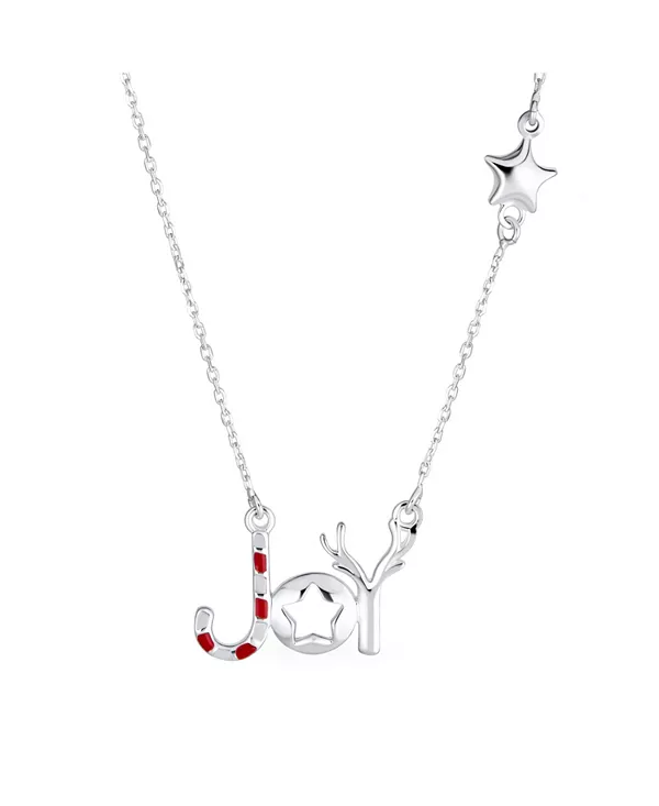 Зимнее праздничное ожерелье в виде полосатого красного и зеленого цвета с эмалью в виде мятной леденцовой трости со звездой, рождественское слово «радость», стерлинговое серебро Bling Jewelry, multicolor
Зимнее праздничное ожерелье в виде полосатого красного и зеленого цвета с эмалью в виде мятной леденцовой трости со звездой, рождественское слово «радость», стерлинговое серебро Bling Jewelry, multicolor