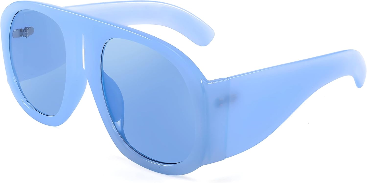 FEISEDY Ретро-модные солнцезащитные очки-авиаторы для женщин и мужчин, увеличенного размера, винтажные, 70-80-х годов, с плоской верхней частью, модель B2745, Blue Frame/Blue Lens
FEISEDY Ретро-модные солнцезащитные очки-авиаторы для женщин и мужчин, увеличенного размера, винтажные, 70-80-х годов, с плоской верхней частью, модель B2745, Blue Frame/Blue Lens