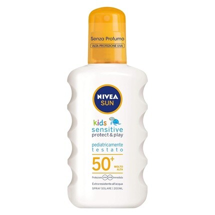 NIVEA SUN Kids Sensitive Protect & Play Солнцезащитный спрей SPF 50+ 200 мл
NIVEA SUN Kids Sensitive Protect & Play Солнцезащитный спрей SPF 50+ 200 мл