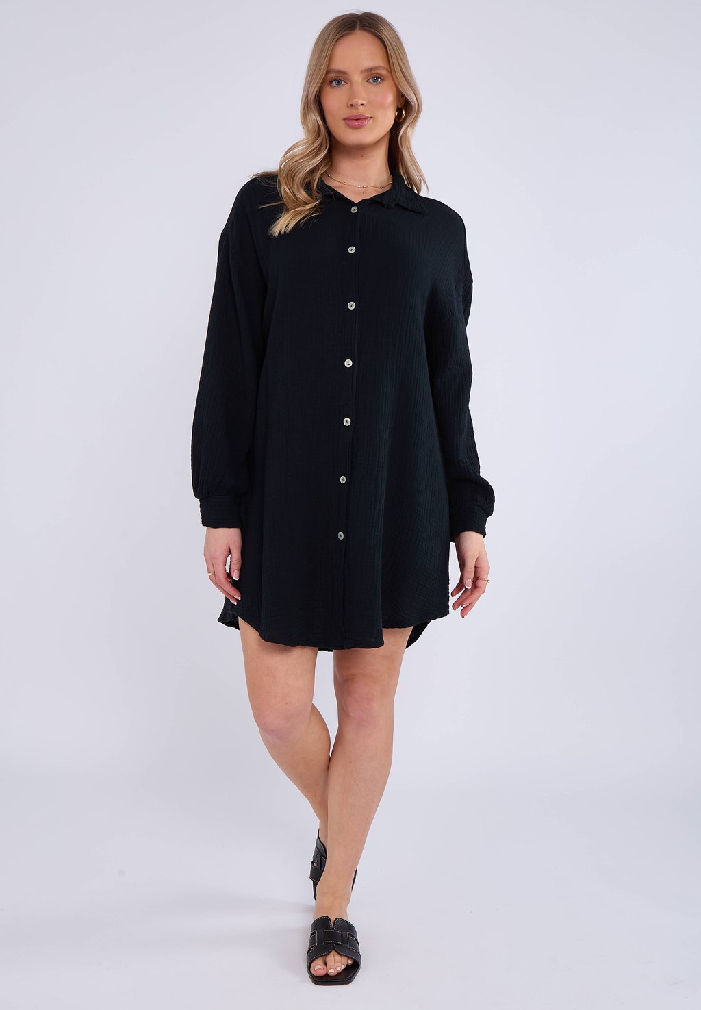 Платье-рубашка TEXTURED GINI LONDON, черный 
Платье-рубашка TEXTURED GINI LONDON, черный