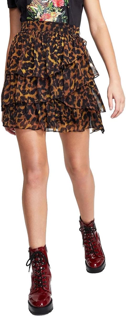 Юбка Guess Womens Nancy Printed Tiered A-Line, Cognac/Black
Юбка Guess Womens Nancy Printed Tiered A-Line, Cognac/Black