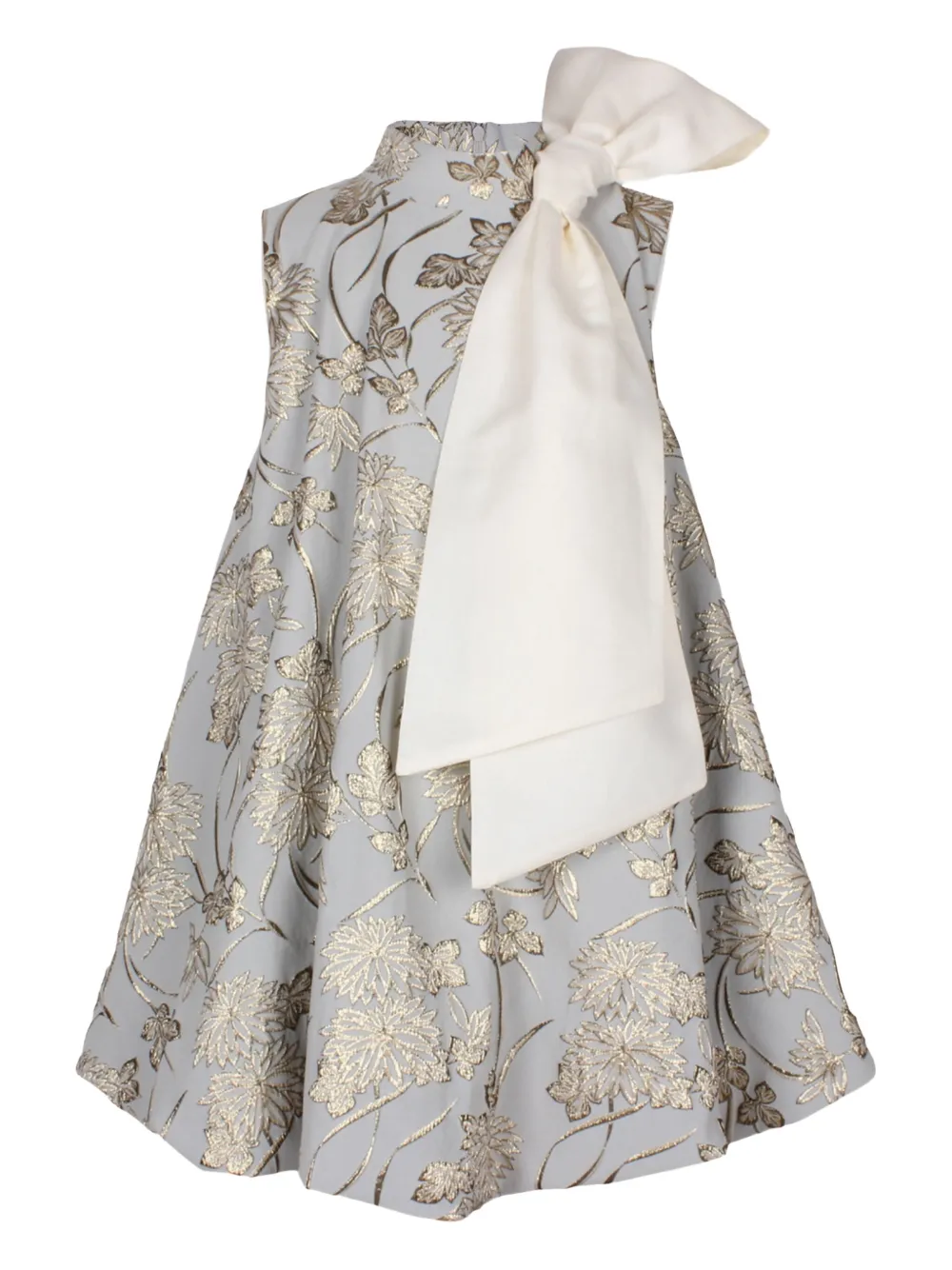 Платье с цветочным узором и бантом JESSIE AND JAMES KIDS, золотой