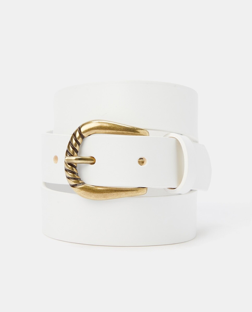 Ремень из кожи наппа белого цвета Maison Boinet, белый
Ремень из кожи наппа белого цвета Maison Boinet, белый