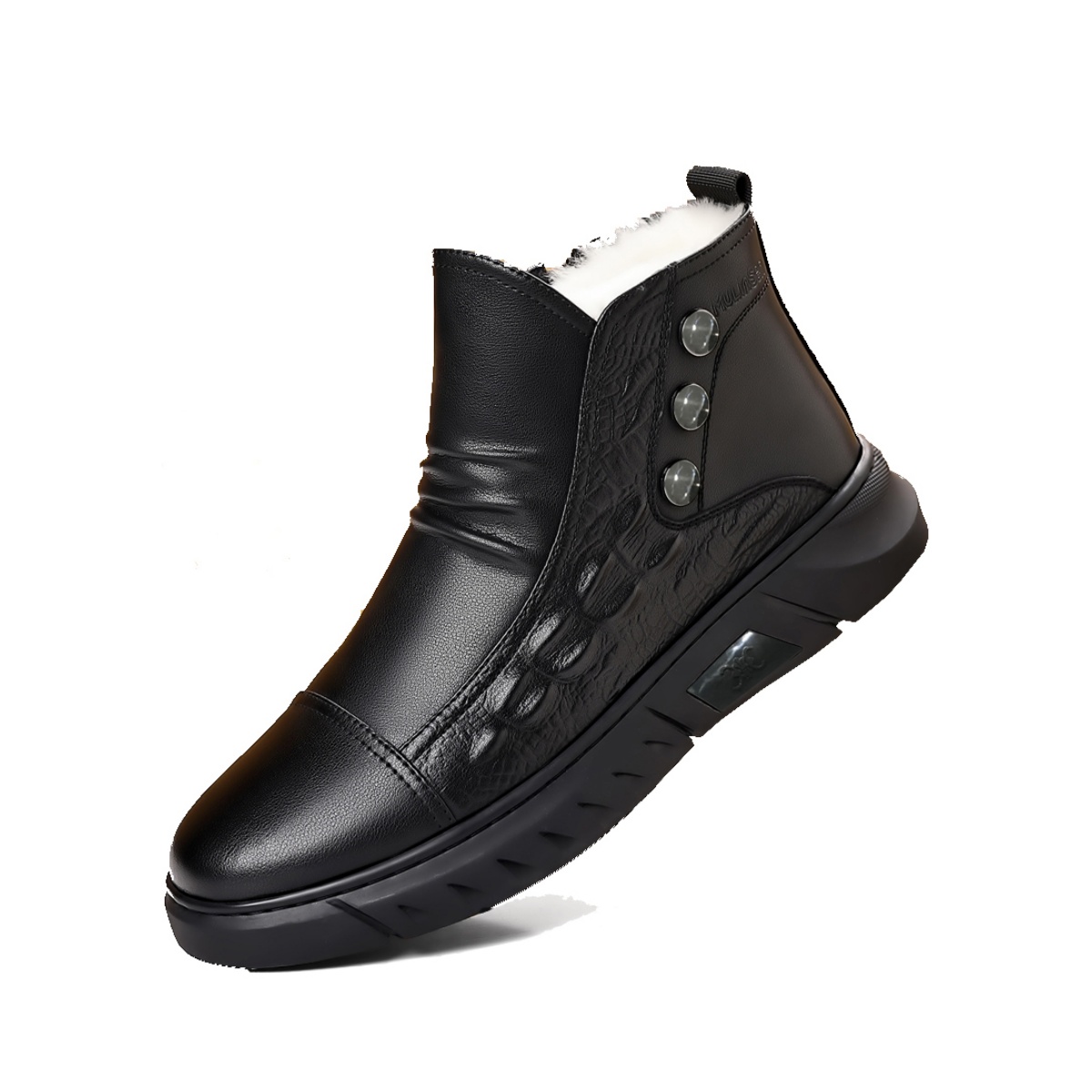 Mulinsen Зимние ботинки с крокодиловым узором, британские, деловые, повседневные, для работы, на работу, износостойкие, короткие, мужские, черные
Mulinsen Зимние ботинки с крокодиловым узором, британские, деловые, повседневные, для работы, на работу, износостойкие, короткие, мужские, черные