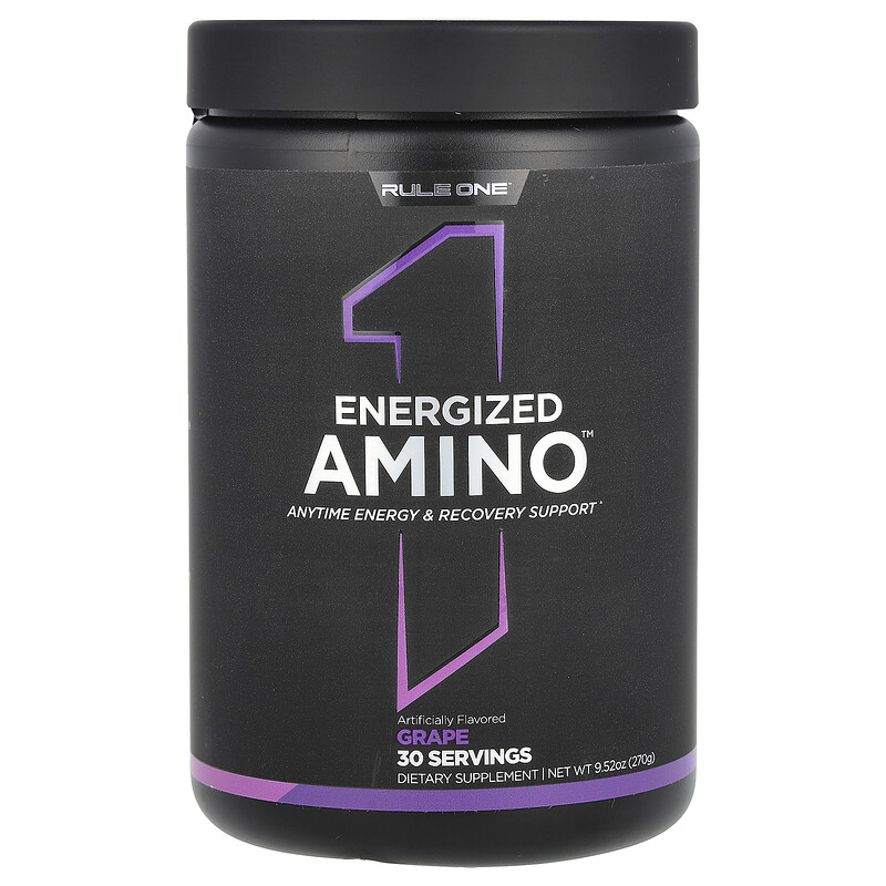 Rule One Proteins, Energized Amino, аминокислоты, со вкусом винограда, 270 г (9,52 унции)
Rule One Proteins, Energized Amino, аминокислоты, со вкусом винограда, 270 г (9,52 унции)