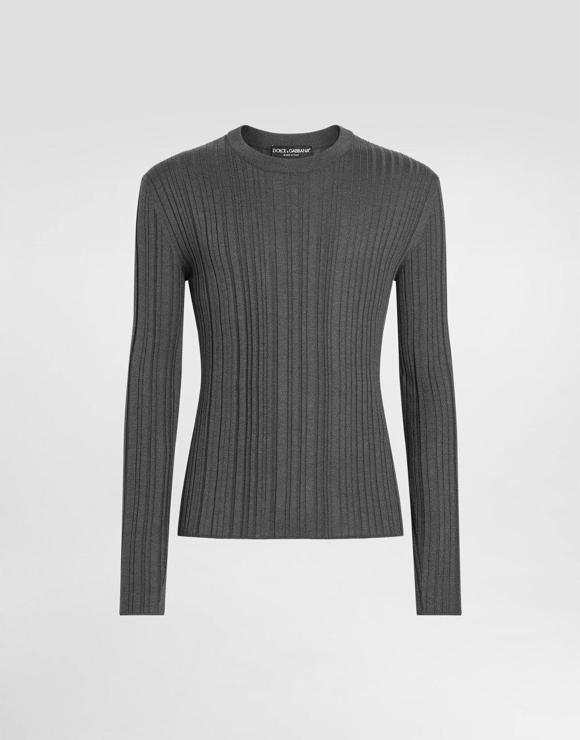 Шелковый пуловер с круглым вырезом Dolce & Gabbana, серый
Шелковый пуловер с круглым вырезом Dolce & Gabbana, серый