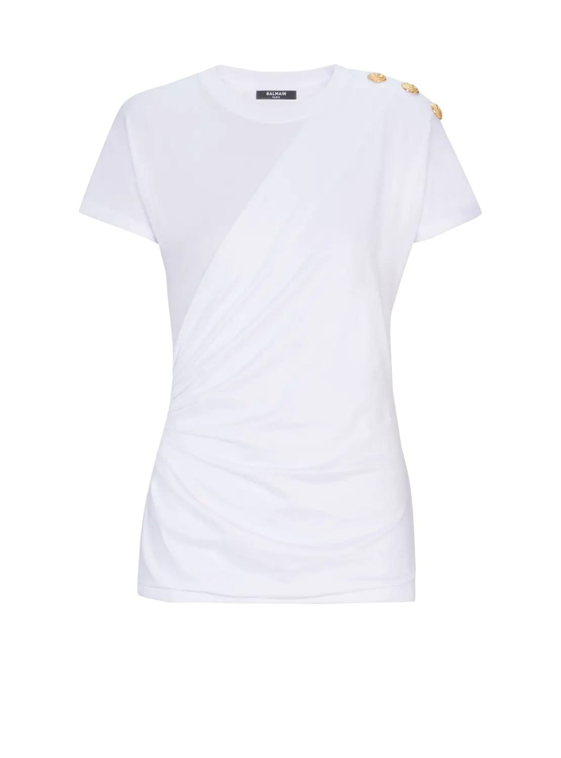 Футболка из жатого трикотажа с короткими рукавами Balmain, белый/красный
Футболка из жатого трикотажа с короткими рукавами Balmain, белый/красный
