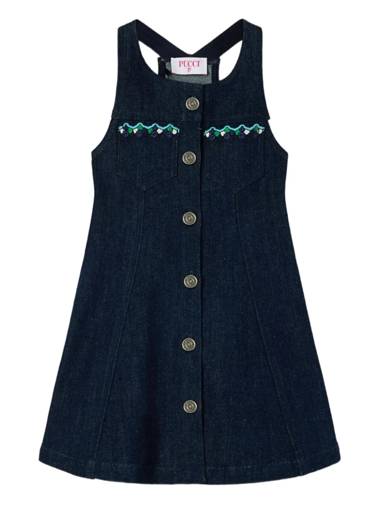 Джинсовое платье с вышитым карманом PUCCI Junior, синий
Джинсовое платье с вышитым карманом PUCCI Junior, синий