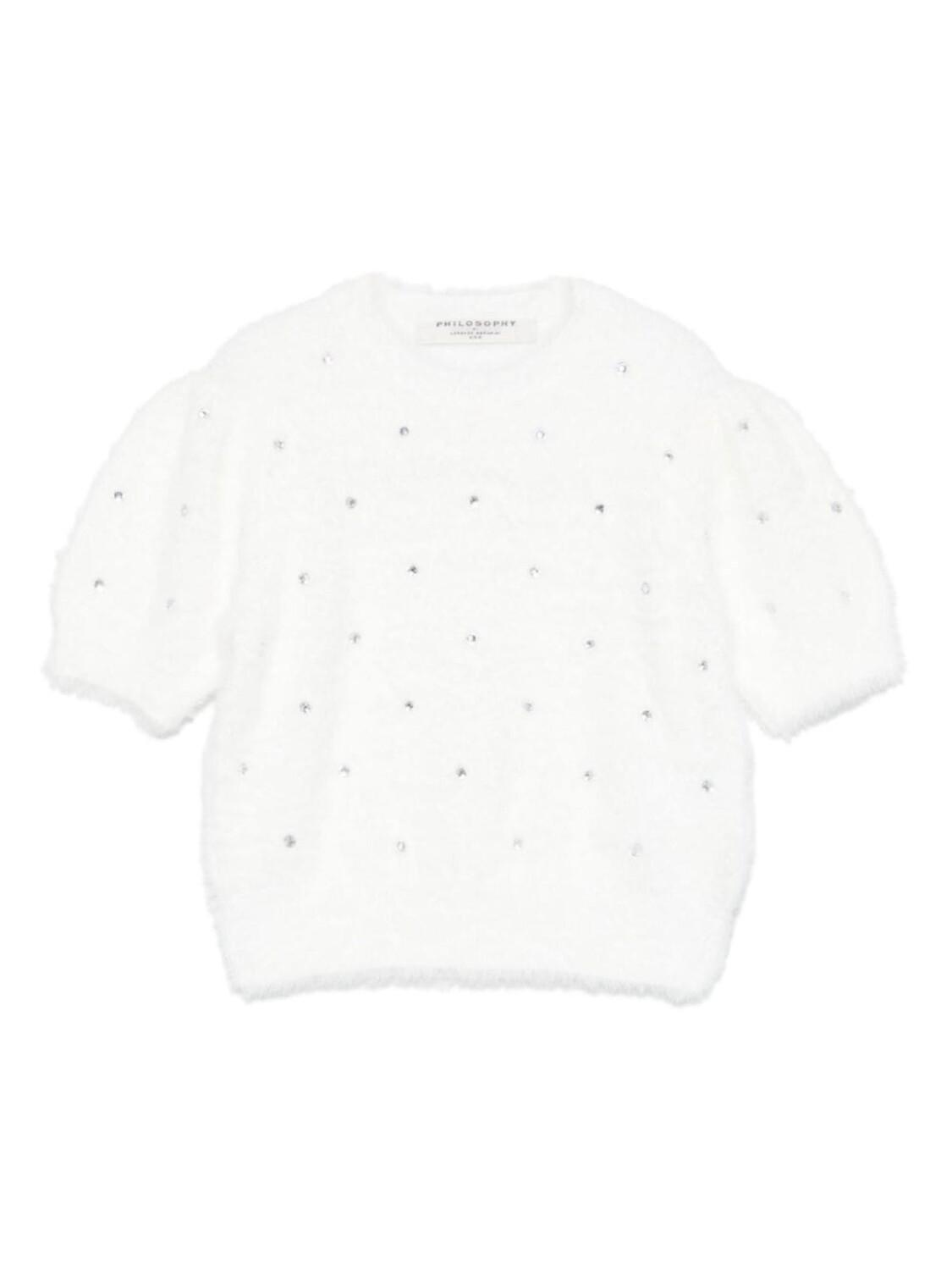 Свитер Philosophy Di Lorenzo Serafini Kids, украшенный стразами, белый
Свитер Philosophy Di Lorenzo Serafini Kids, украшенный стразами, белый