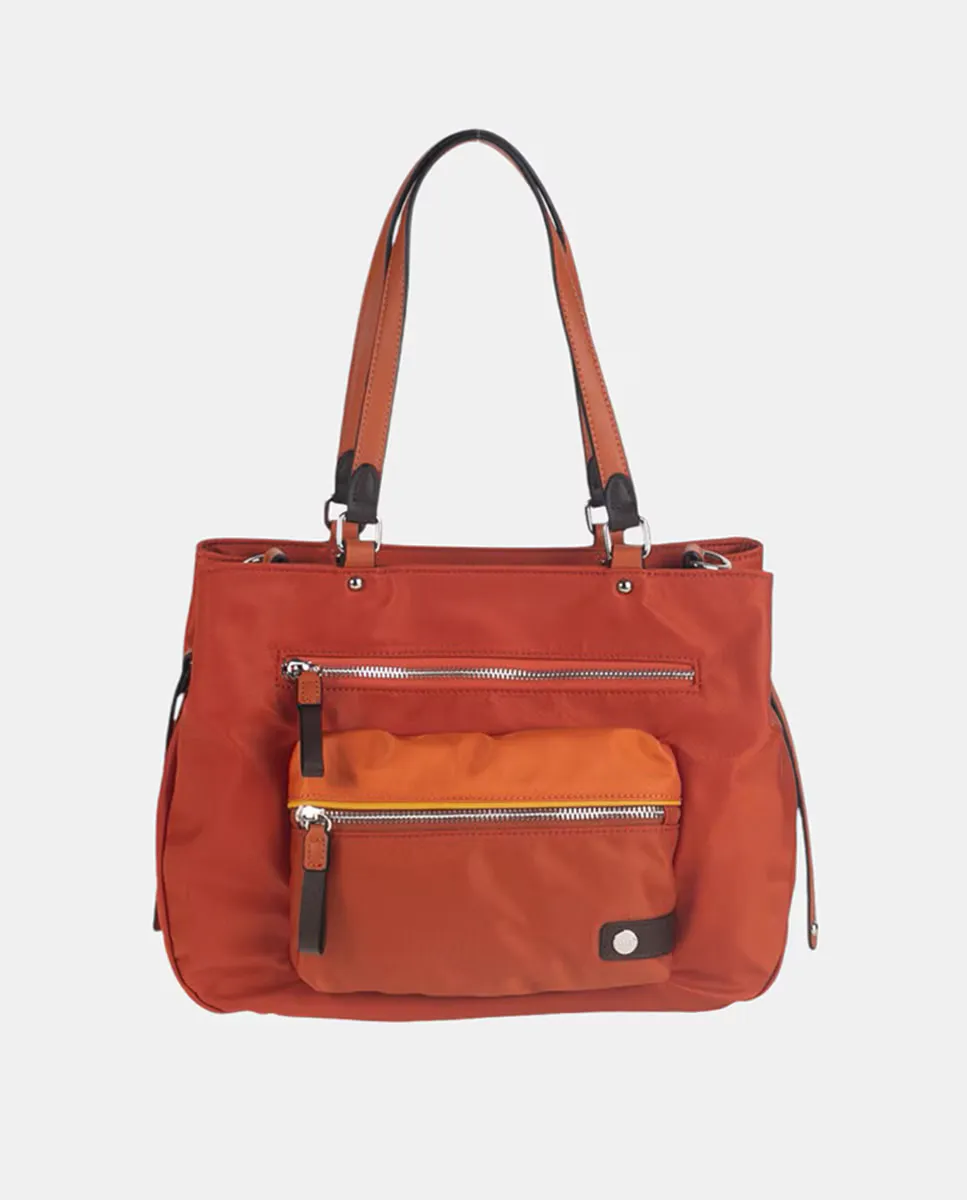 Сумка через плечо с двумя ручками из нейлона цвета кожи Volum, коричневый
Сумка через плечо с двумя ручками из нейлона цвета кожи Volum, коричневый