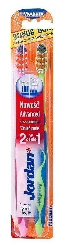 Jordan Advanced Change Me Medium зубная щетка, 2 шт. 
Jordan Advanced Change Me Medium зубная щетка, 2 шт.