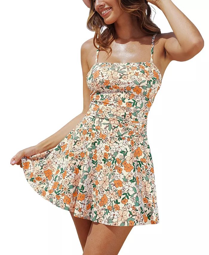 Женское купальное платье с квадратным вырезом и сборками Cupshe, коричневый/бежевый
Женское купальное платье с квадратным вырезом и сборками Cupshe, коричневый/бежевый