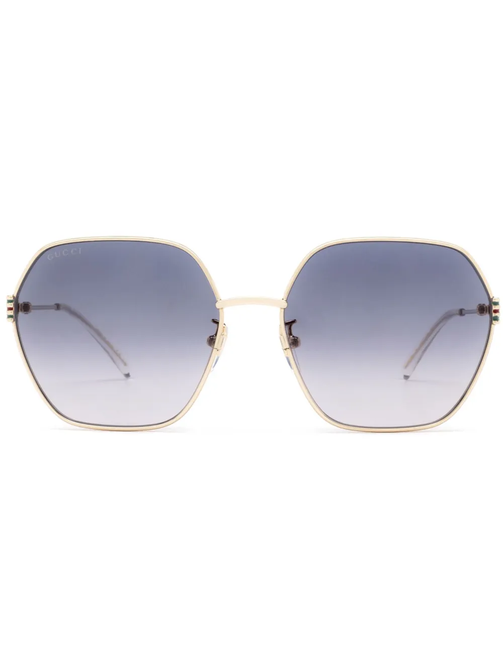 Солнцезащитные очки в геометричной оправе Gucci Eyewear, золотой 
Солнцезащитные очки в геометричной оправе Gucci Eyewear, золотой