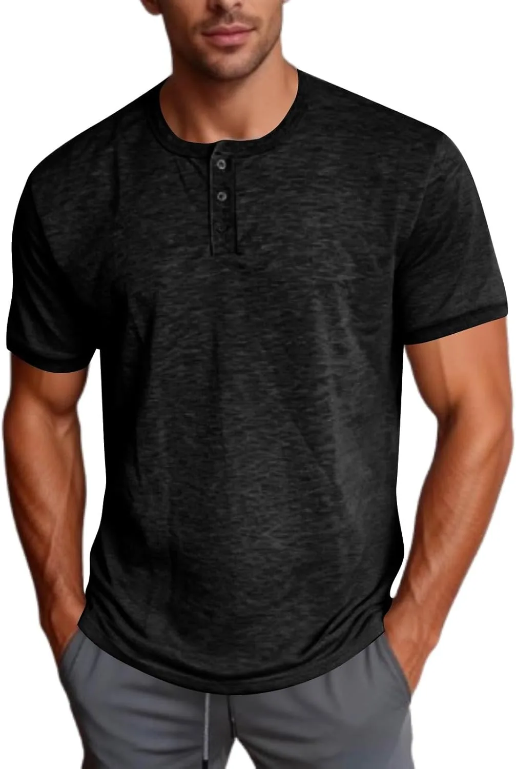 Мужская футболка хенли с коротким рукавом, Casual Slim Fit, для тренировок moolBeko
Мужская футболка хенли с коротким рукавом, Casual Slim Fit, для тренировок moolBeko