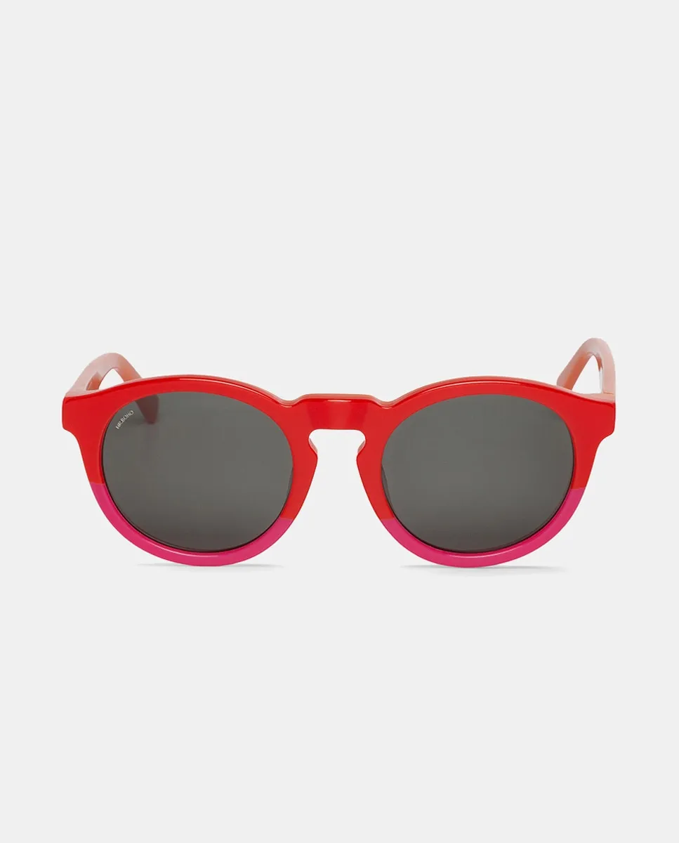 Солнцезащитные очки унисекс Mr.Boho pantos с разноцветной передней панелью Mr. Boho, красный 
Солнцезащитные очки унисекс Mr.Boho pantos с разноцветной передней панелью Mr. Boho, красный