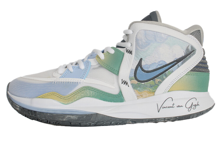 Баскетбольные кроссовки Kyrie 8 Infinity унисекс среднего размера белые/синие Nike