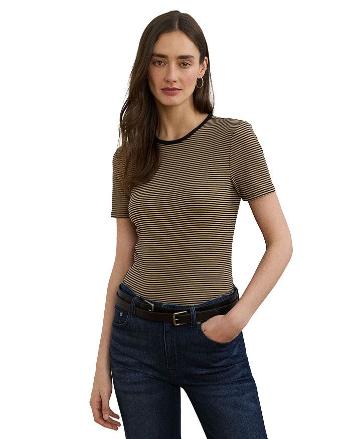 Полосатая футболка с круглым вырезом из эластичного хлопка Ralph Lauren, коричневый/бежевый
Полосатая футболка с круглым вырезом из эластичного хлопка Ralph Lauren, коричневый/бежевый