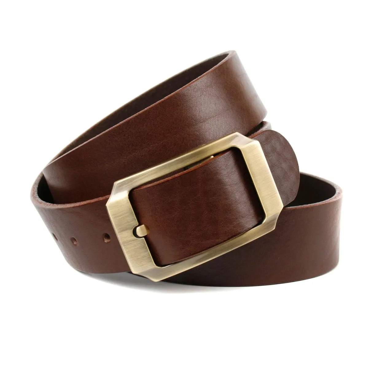 Кожаный ремень Anthoni Crown с пряжкой золотого цвета, коричневый
Кожаный ремень Anthoni Crown с пряжкой золотого цвета, коричневый