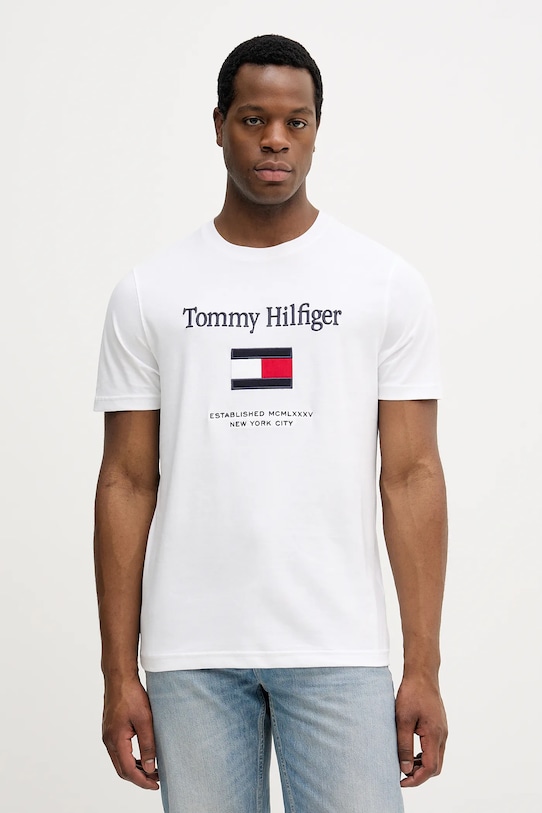 Хлопковая футболка Tommy Hilfiger, белый
Хлопковая футболка Tommy Hilfiger, белый
