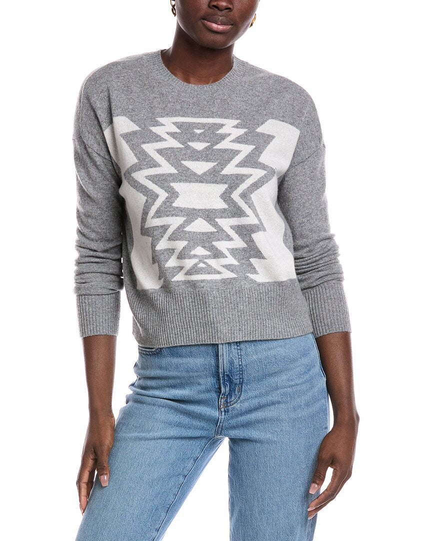 Минни Роуз интарсия кашемировый укороченный свитер Minnie Rose, серый
Минни Роуз интарсия кашемировый укороченный свитер Minnie Rose, серый