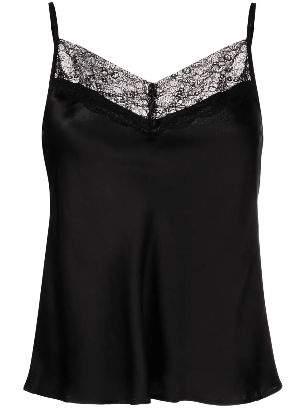 Шелковый топ с кружевом Maje, черный
Шелковый топ с кружевом Maje, черный