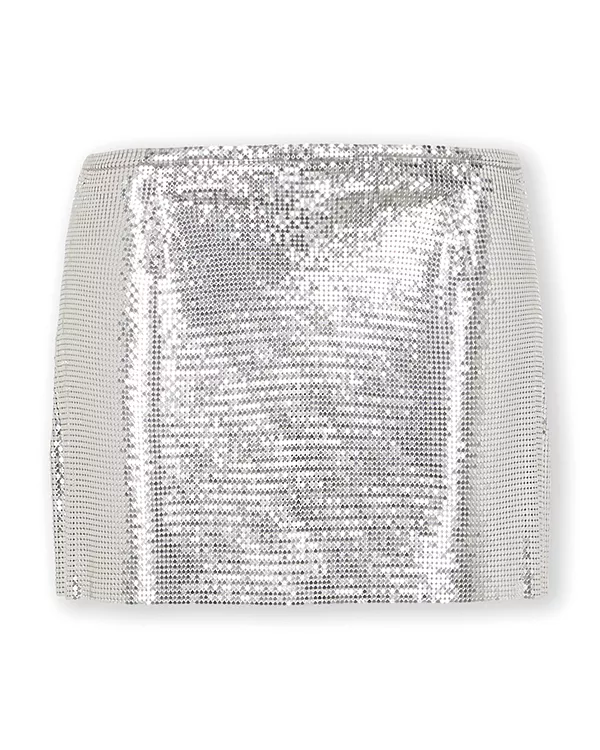 Мини-Юбка из металлической сетки Rabanne, серебряный
Мини-Юбка из металлической сетки Rabanne, серебряный