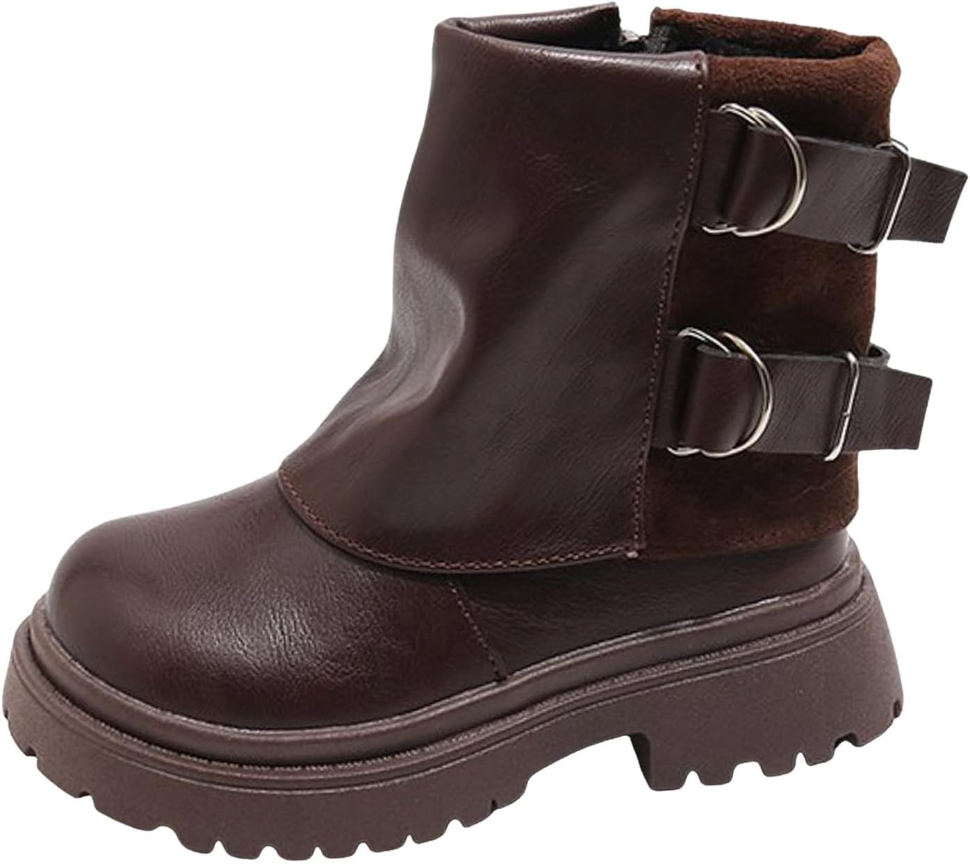 Детские модные ботинки для девочек, короткие с двойной пряжкой, стимпанк стиль, ботинки для боевых игр, осенние и зимние модные ботильоны с боковой молнией и удобной подошвой Generic, Brown-B
Детские модные ботинки для девочек, короткие с двойной пряжкой, стимпанк стиль, ботинки для боевых игр, осенние и зимние модные ботильоны с боковой молнией и удобной подошвой Generic, Brown-B