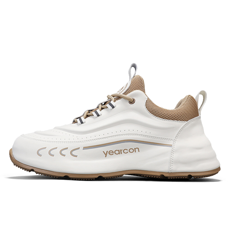 YEARCON Мужские низкие кеды повседневные бежевые, цвет White Light Brown
YEARCON Мужские низкие кеды повседневные бежевые, цвет White Light Brown