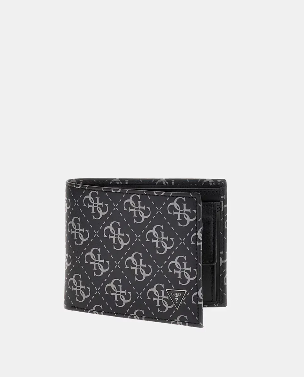 Мужской пионовидный кошелек Guess, чёрный 
Мужской пионовидный кошелек Guess, чёрный