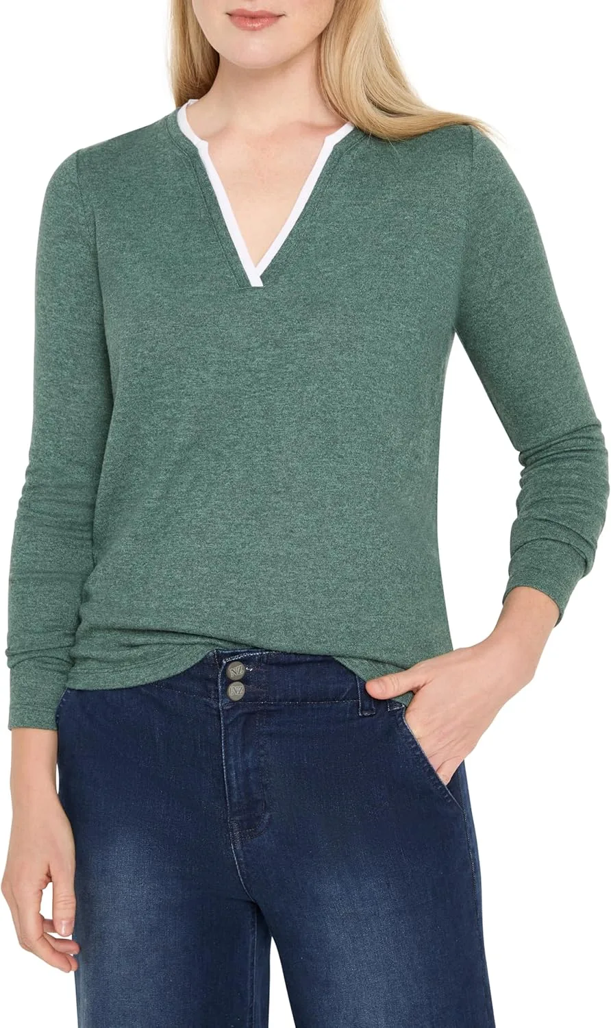 NIC+Zoe Women's Cozy Jersey Split Neck Tee
NIC+Zoe Women's Cozy Jersey Split Neck Tee