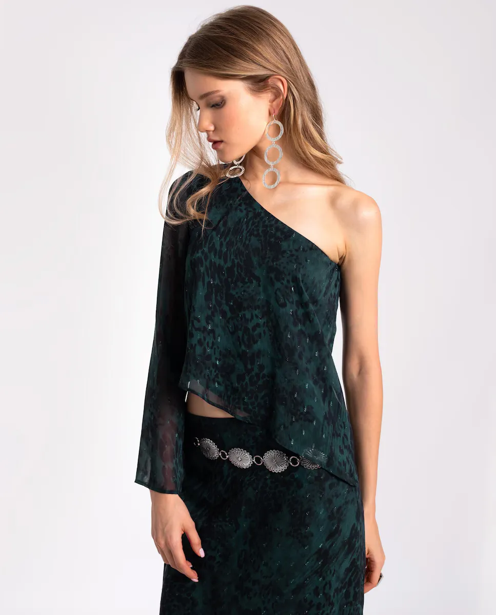 Женская асимметричная блузка с одной манжетой The-Are, черный
Женская асимметричная блузка с одной манжетой The-Are, черный