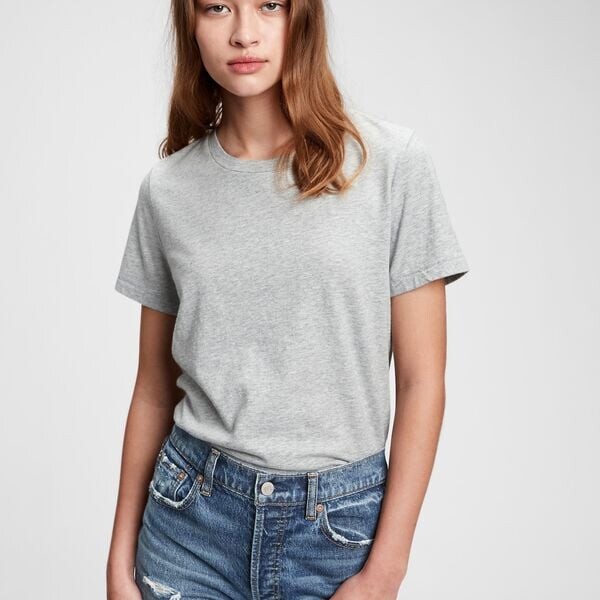 Футболка из хлопка с круглым вырезом Gap, серый
Футболка из хлопка с круглым вырезом Gap, серый